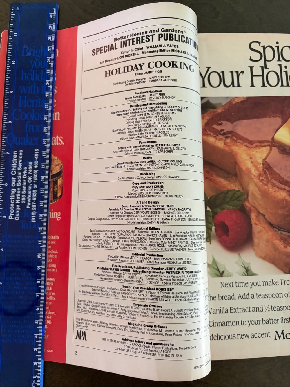 Vtg 1991 Better Homes & Gardens Christmas Cooking Magazine Candy Carousel Recipe